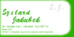 szilard jakubek business card
